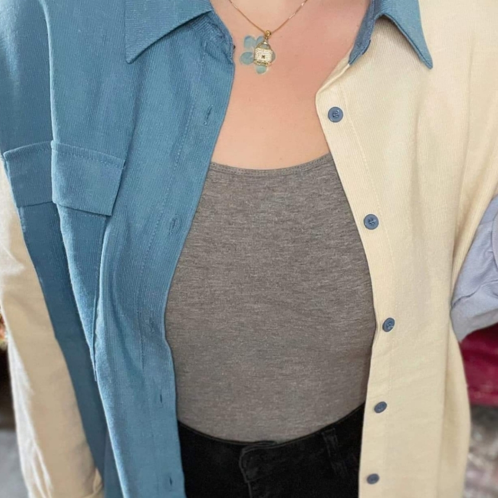 The Charlotte Two toned shacket